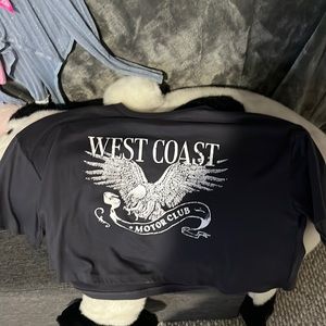 graphic dark grey topped tee